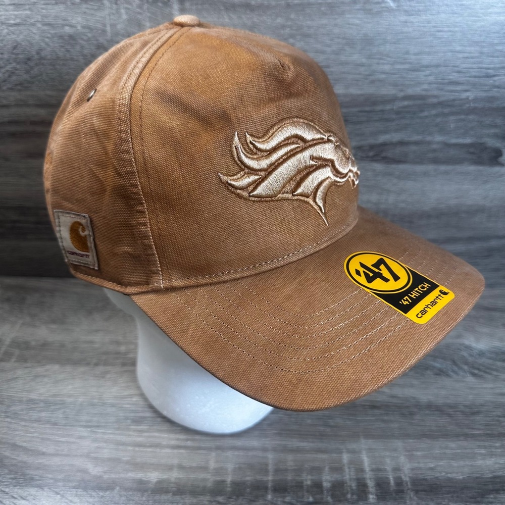 Carhartt x 47 NFL Denver Broncos Hat Mens Brown Hitch Snapback NFL Cap NEW